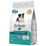 Schesir Dry Line Puppy Medium Cухой корм для щенков средних пород (с курицей), 3 кг - изображение