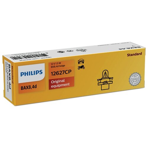 Лампа автомобильная накаливания Philips 12627CP B8,4D 1.5W 10 шт.