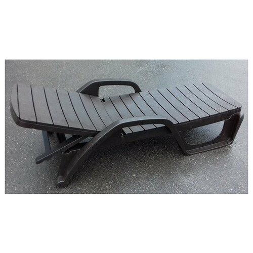 Шезлонг пластиковый Амстердам (шоколад)