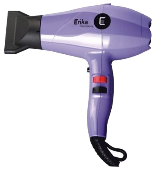 Фен профессиональный с ионизацией потока ERIKA PROFESSIONAL HDR-002V, 2000 Вт Фиолетовый