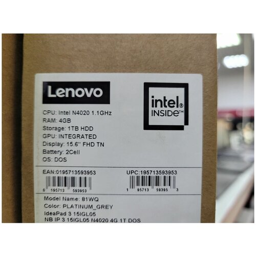 Lenovo IdeaPad 3 15IGL05 81WQ00 2218900₽