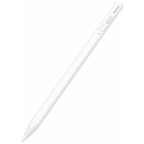 Стилус Baseus, BS-PS001, Smooth writing, металл, цвет: белый baseus стилус baseus smooth writing capacitive stylus active passive version белый