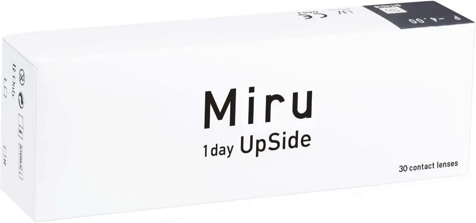 Контактные линзы Menicon Miru 1day Upside, 30 шт., R 8,4, D -4, прозрачный