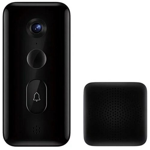 Умный дверной звонок Xiaomi Smart Doorbell 3 (BHR5416GL), Wi-Fi, 2K, 180°, датчики, 5200 мАч, цвет чёрный умный дверной звонок xiaomi smart doorbell 3 bhr5416gl wi fi 2k 180° датчики 5200 мач