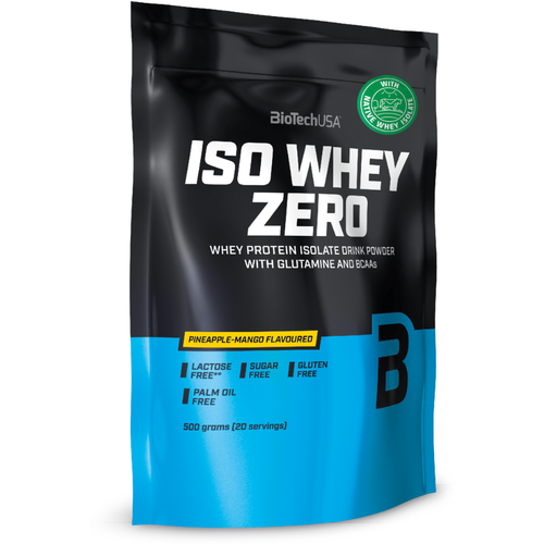 Протеин BioTechUSA Iso Whey Zero, 500 гр., ананас-манго протеин biotechusa iso whey zero 500 гр печенье крем