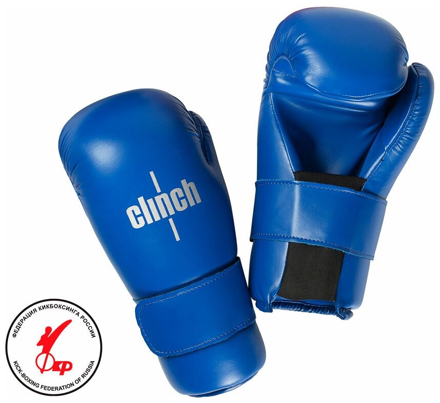 Перчатки полуконтакт Clinch Semi Contact Gloves Kick синие (размер S, ) S
