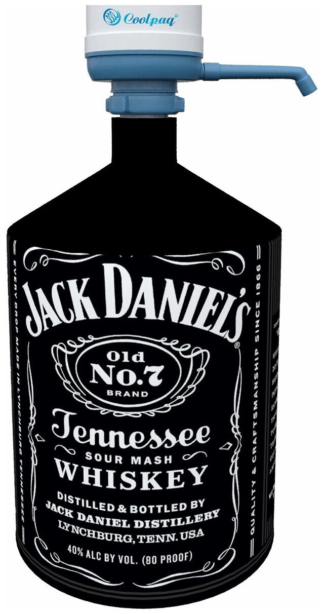 Чехол для бутылки 19л c помпой Coolpaq JACK DANIELS ArtP12-11