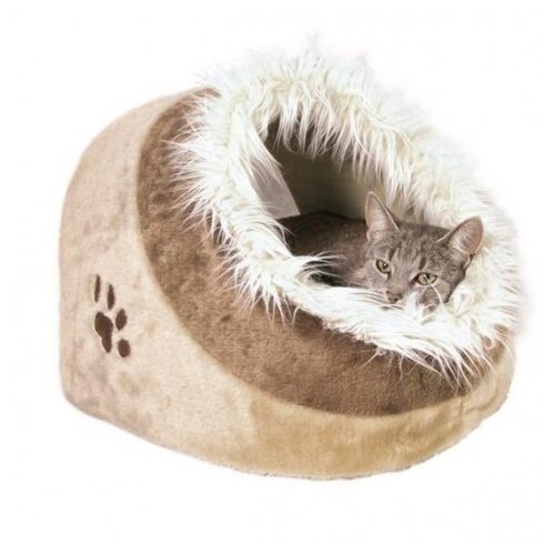 Лежак для кошек TRIXIE Minou Cuddly Cave 35х26х41 см 35 см 26 см бежевый/коричневый 41 см