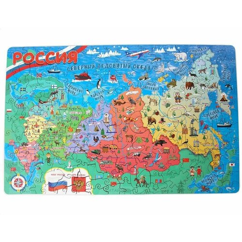 фото Пазл деревянный "карта россии" теропром