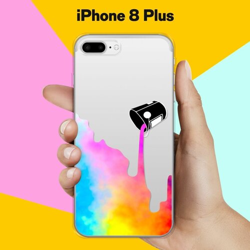 Силиконовый чехол Краски на Apple iPhone 8 Plus силиконовый чехол на apple iphone 8 plus айфон 8 плюс билет в нью йорк прозрачный