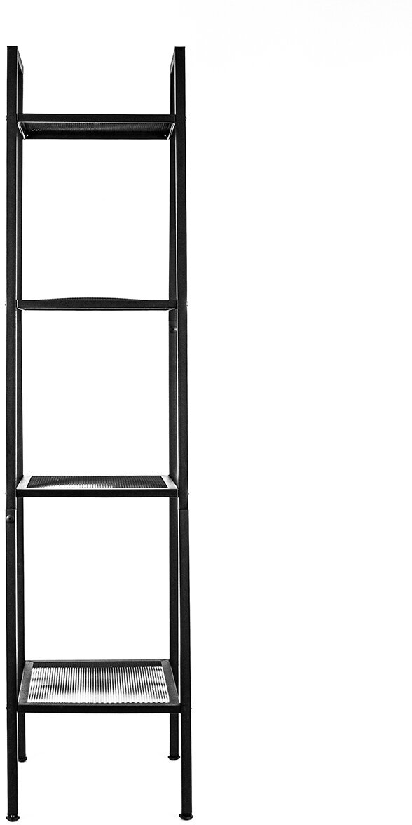 Стеллаж (черный) Hans&Helma 151х35х35 см металлический для вещей книг цветов этажерка лофт - фотография № 9