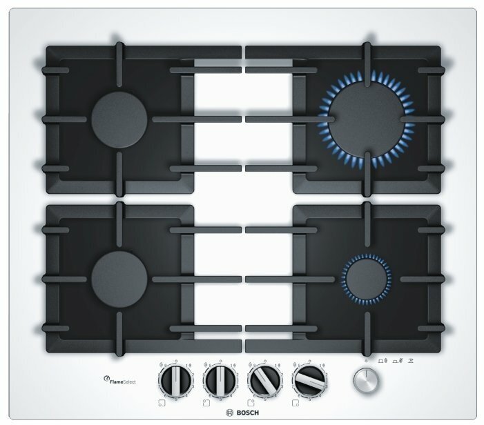 Газовая варочная панель Bosch PPP6A2M90, черный/белый