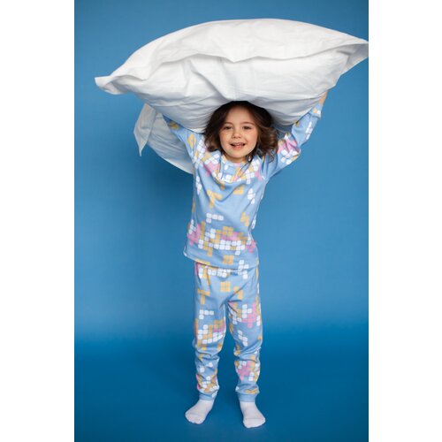 Пижама Tony Tots для мальчиков, брюки, размер 98, голубой