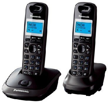 Телефоны цифровые PANASONIC KX-TG2512RU2 спикерфон, телефонная книга: 50 номеров, черный