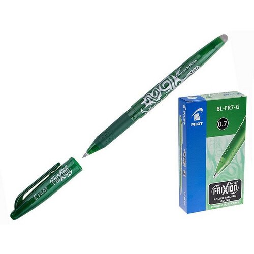 Комплект 16 штук, Ручка гелевая PILOT BL-FR7-G Frixion резин. манжет зеленый 0.35мм
