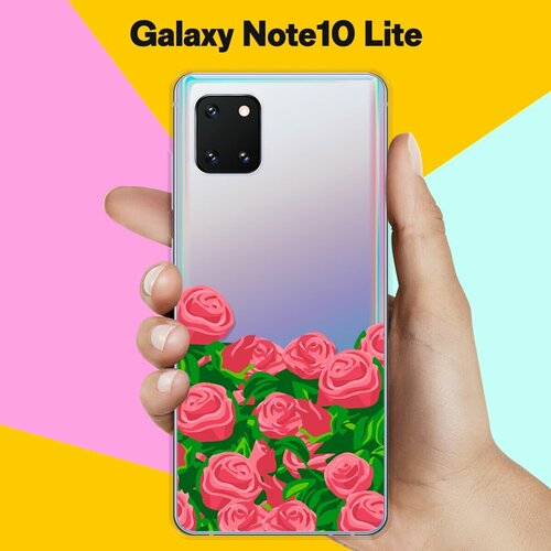 Силиконовый чехол Розы на Samsung Galaxy Note 10 Lite силиконовый чехол пионы на samsung galaxy note 10 lite