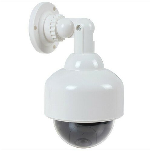 Муляж купольной уличной поворотной камеры с диодом белого цвета муляж камеры видеонаблюдения внутренней proconnect 45 0220