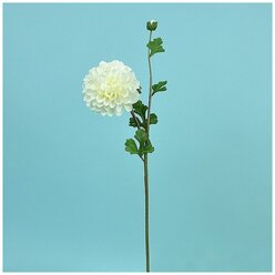 Искусственные цветы георгин с бутоном цвет: белый 65 см для декора