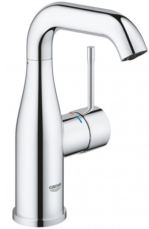 GROHE Essence New Смеситель однорычажный для раковины U-излив, гладкий корпус 23463001