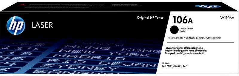 W1106A К-ж HP 106A лазерный черный (1000 стр), ориг.