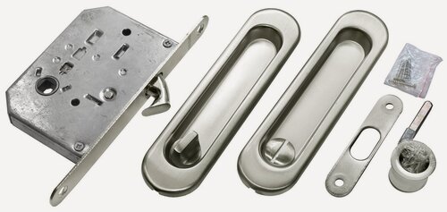 Изображение товара Комплект для раздвижных дверей Morelli с заверткой MHS150 WC SC матовый хром