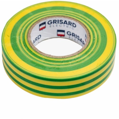 Универсальная изолента Grisard Electric 0,18x19 мм, желто-зеленая, 20 м GRE-013-0005(1)