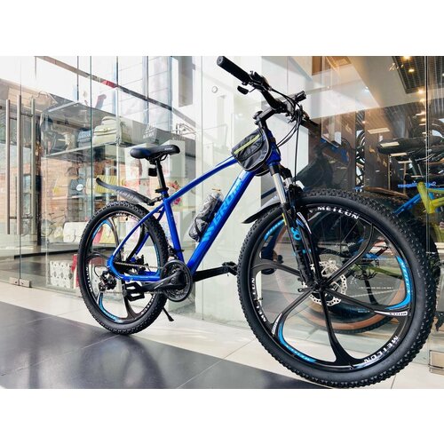 Горный велосипед на дисках GROM городской 26 дюймов взрослый мужской и женский для прогулки скоростной спортивный велик для подростков синий 2299000₽