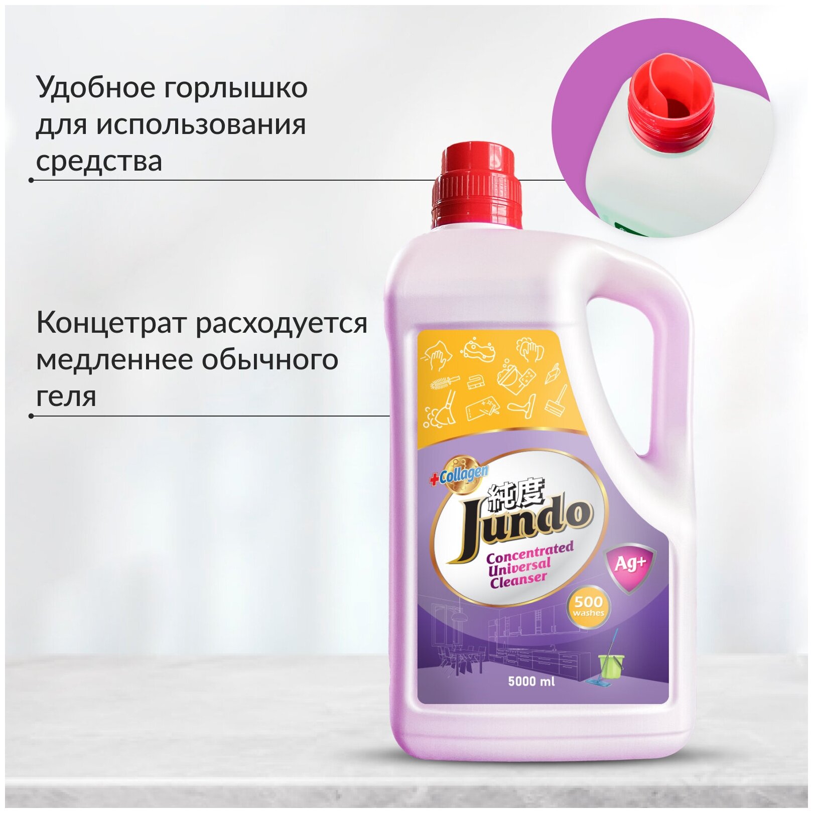 Моющее средство Jundo Universal Cleanser, универсальное, 5 л . - фотография № 5