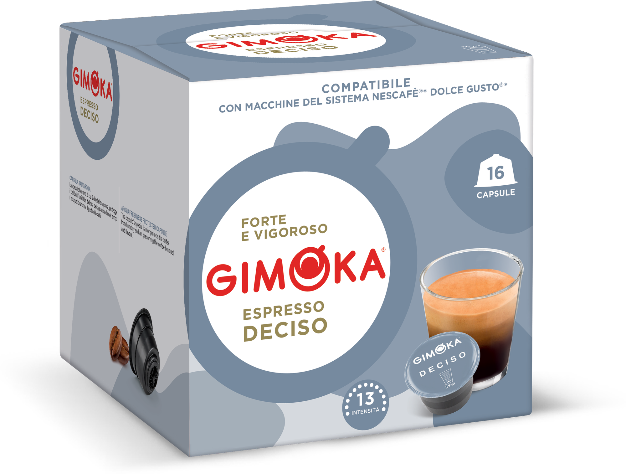 Капсулы формата Dolce Gusto, Gimoka Espresso Deciso, 16 капсул