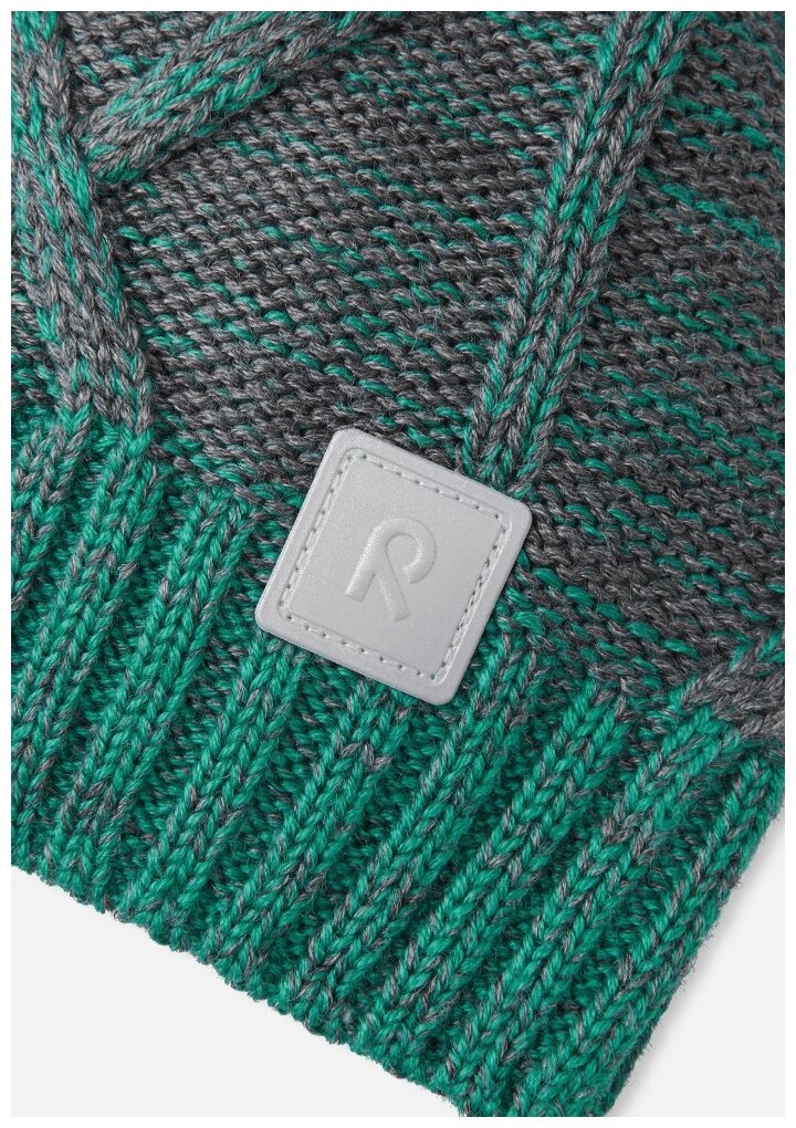 Шапка-бини Reima Routii для мальчиков, размер 56, зеленый — фото 1