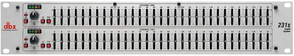 Dbx 231S - двухканальный ,31-ти полосный графический эквалайзер, 1/3 октавный