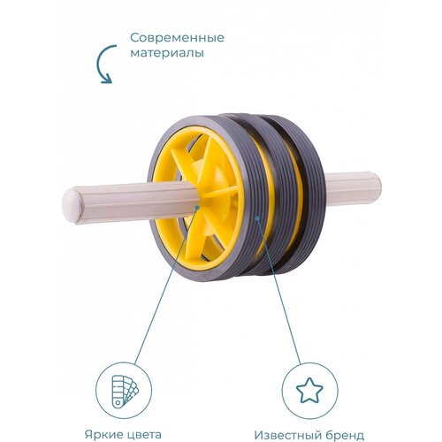 фото Ролик для пресса 3-колесный, basefit, малый starfit