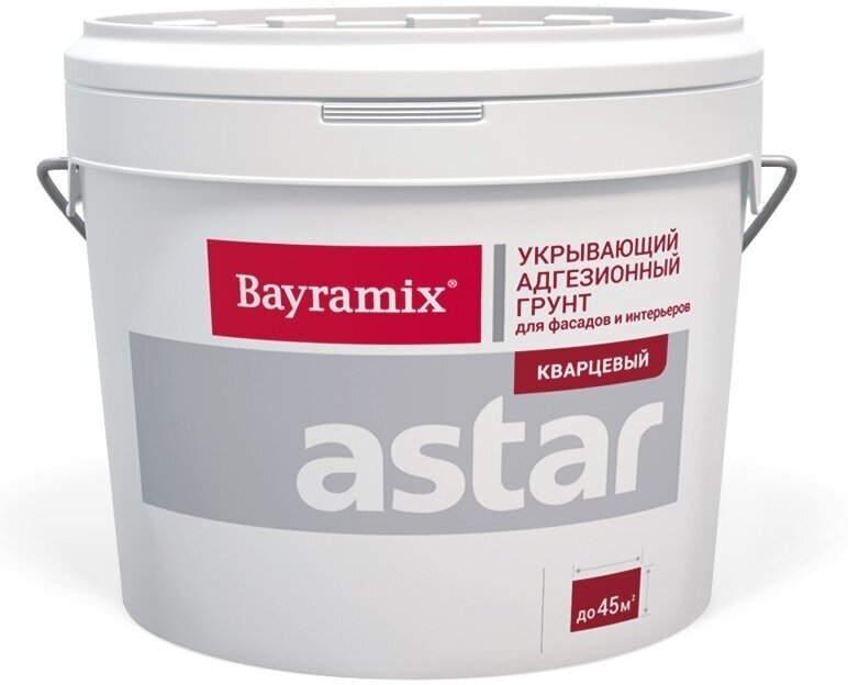 BAYRAMIX ASTAR кварцевый грунт для внутренних и наружных работ, белый (15кг)