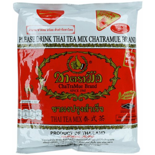 Традиционный Тайский Молочный Черный Чай Со Специями Brand Black Thai Tea Number One Brand 400 грамм