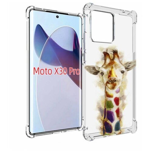 Чехол MyPads Красочный жираф для Motorola Moto X30 Pro задняя-панель-накладка-бампер