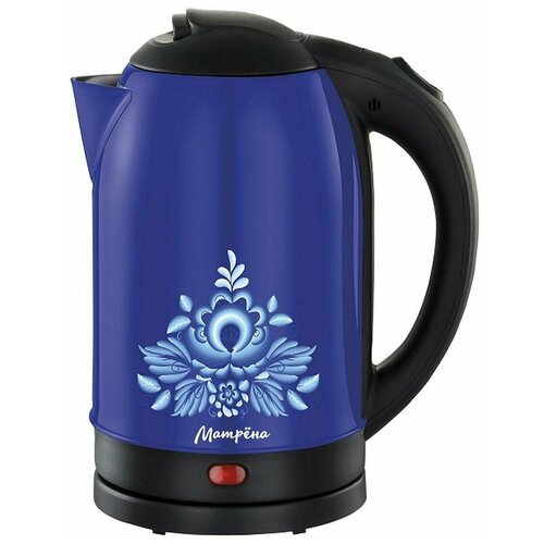 чайник для кипячения воды gipfel crete 50961 2 2 л Чайник матрёна MA-005 электрический (2,0 л) стальной синий гжель