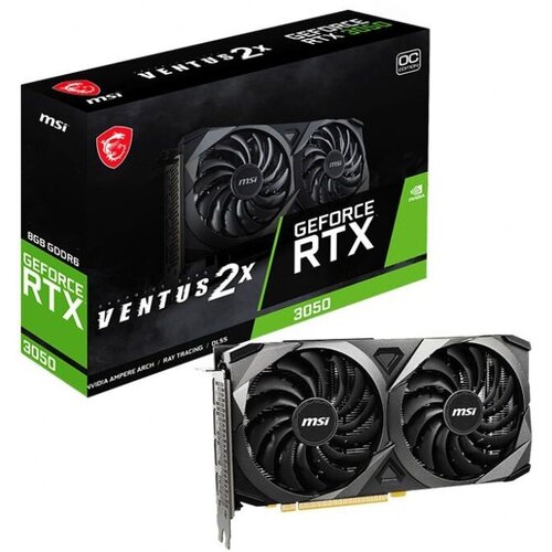 MSI Видеокарта MSI PCI-E 40 RTX 3050 VENTUS 2X 8G OC NVIDIA GeForce 8192Mb 128 GDDR6 180714000 HDMIx1 DPx3 HDCP Ret 3520900₽
