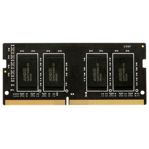 Оперативная память AMD Radeon R7 Performance 8 ГБ DDR4 SODIMM CL16 R748G2606S2S-U память dimm ddr4 4gb pc19200 2400mhz cl15 amd r7 performance series black 1 2v rtl r744g2400u1s u