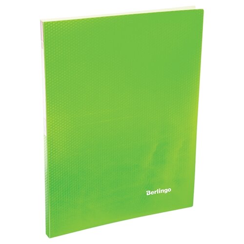 фото Berlingo папка с зажимом neon a4, пластик зелeный