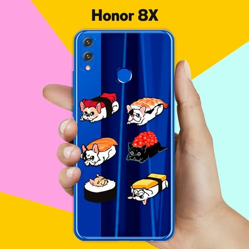 Силиконовый чехол Суши-собачки на Honor 8X силиконовый чехол суши собачки на honor 30i