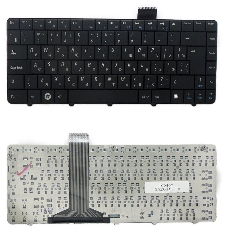 Клавиатура для ноутбука Dell Inspiron Mini 11, 11z, 1110 (p/n: MP-09F23SU-698, 058TD8, PK1309L2A06)