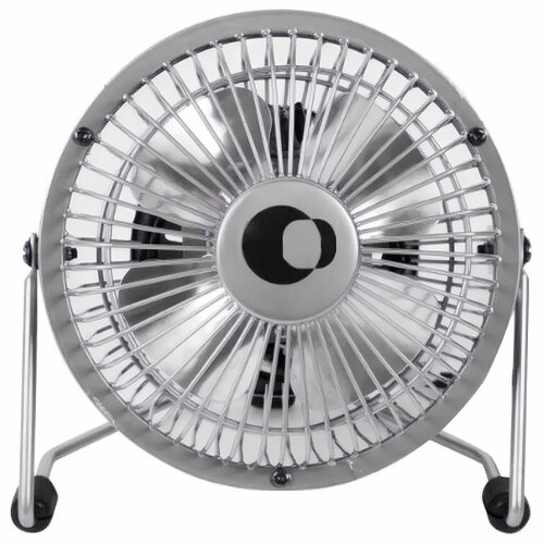 Вентилятор настольный 15 Вт D10 см цвет нержавеющая сталь поможет создать комфортные условия в жилой комнате или офисном помещении 2830₽