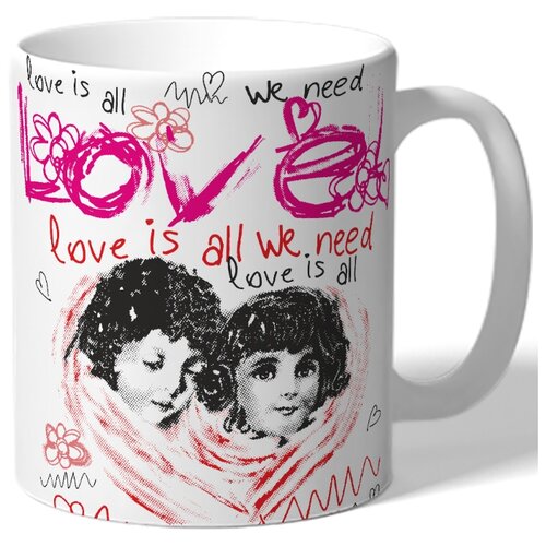 фото Кружка love is all we need , любовь - все, что надо drabs