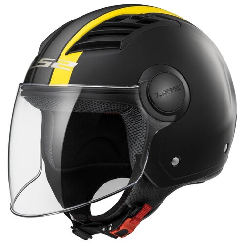 Шлем LS2 OF562 AIRFLOW METROPOLIS LONG (L, Matt Black Hi-Vis Yellow)