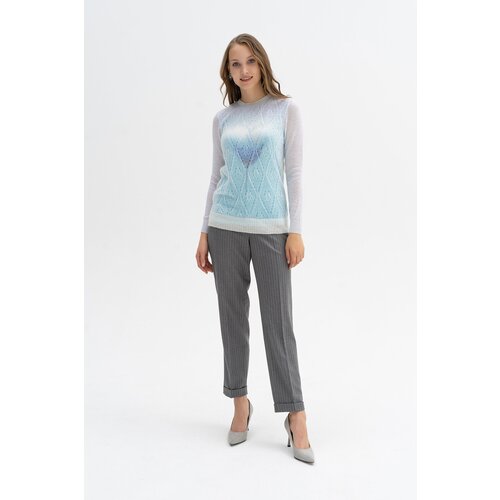 фото Брюки женские с манжетами в тонкую полоску размер 44 бренда нет