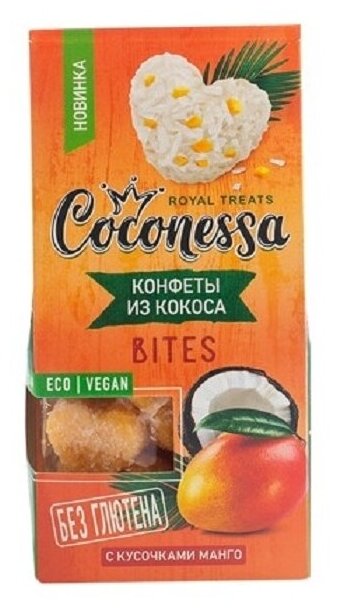 Конфеты кокосовые "Манго", Coconessa, 90г - фотография № 2