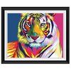 Картина по номерам на холсте 50х40 см. Радужный тигр - изображение