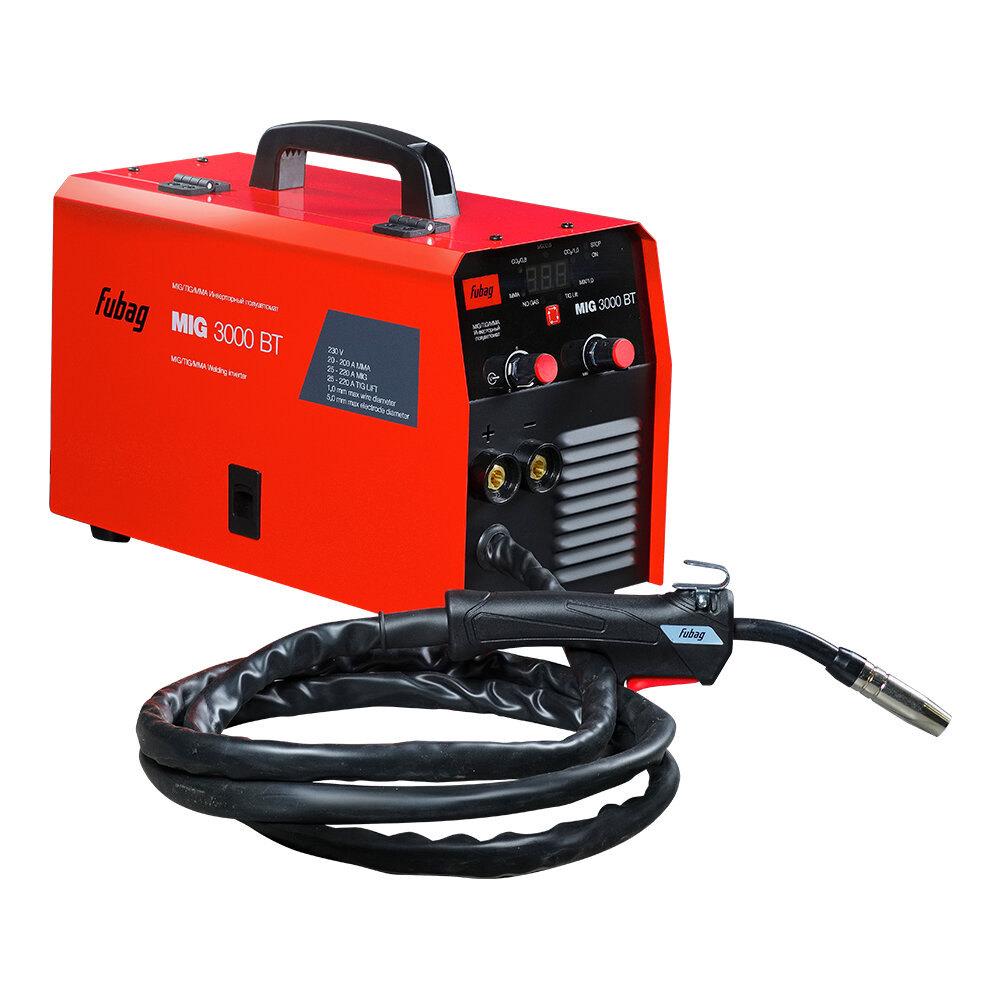 Сварочный инверторный полуавтомат FUBAG MIG 3000 BT со встроенной горелкой
