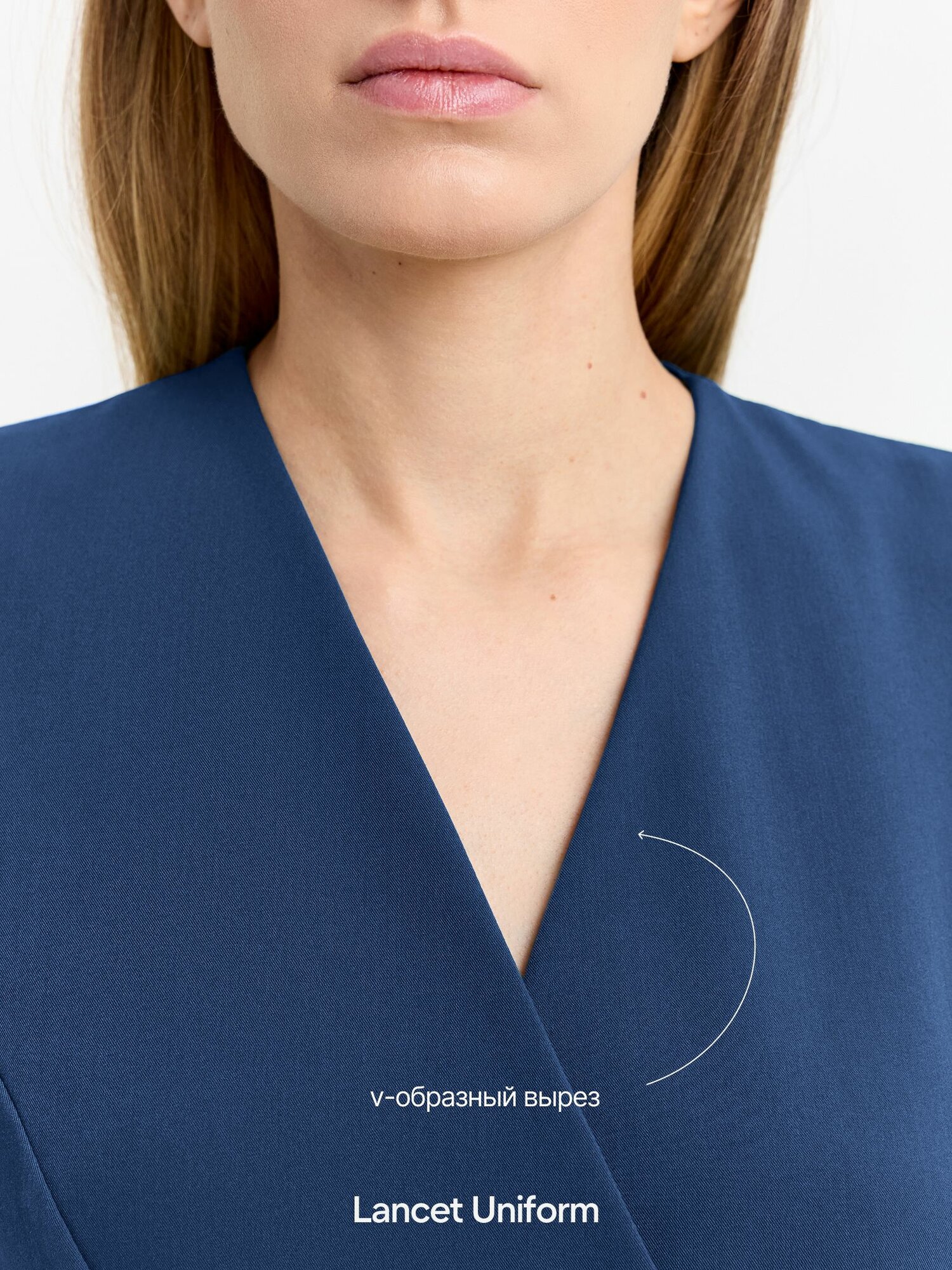 LancetUniform Женский хирургический костюм с топом на завязках — фото 1