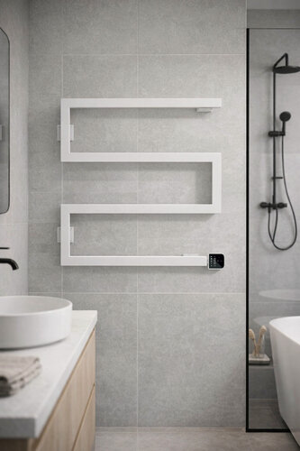 Изображение товара Электрический полотенцесушитель SNAKE-2 50x50 см Белый